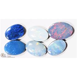 29) 6 GENUINE OVAL OPAL TRIPLETS