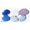 Image 1 : 29) 6 GENUINE OVAL OPAL TRIPLETS