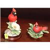 Image 1 : PAIR OF HANDPAINTED BIRD ORNAMENTS