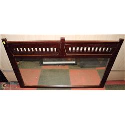 WOOD DRESSER MIRROR (CRACKED)