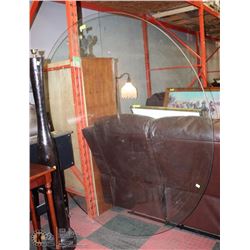 6' ROUND GLASSTOP ART GLASS TABLETOP