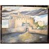 Image 1 : CASTLE SCENE OIL ON CANVAS 36"X28"
