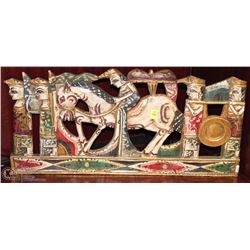 WOOD CARVED INDONESIAN WALL PLAQUE