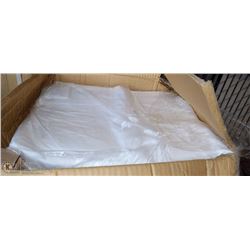 CASE OF 24 WHITE FLAT SHEETS SIZE UNKNOWN