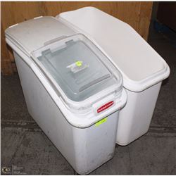 RUBBERMAID ROLLING DRY GOODS BIN 14 X 29 X 31