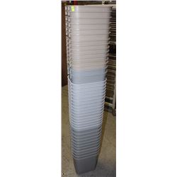 STACK OF 25 PLUS OF SMALL GARBAGE CANS