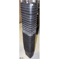 STACK OF 25 PLUS OF SMALL GARBAGE CANS