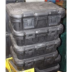 LOT OF 4 CAMBRO RECTANGULAR HOT/COLD FOOD CARRIERS