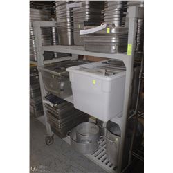 PLASTIC ROLLING SHELF 48 X 67 X 24