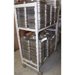 PLASTIC ROLLING SHELF 48 X 67 X 24