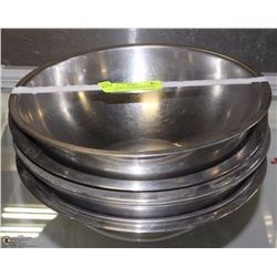 LOT OF TEN 11" STAINLESS STEEL BOWLS