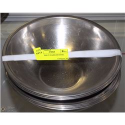 LOT OF TEN 9" STAINLESS STEEL BOWLS