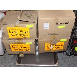 4 BOXES OF NEW LARGE STAINLESS INSERT LIDS