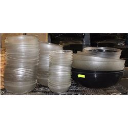 SHELF OF LARGE & SMALL SALAD BOWLS