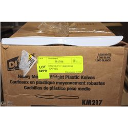 BOX OF 1000 HEAVY /MEDIUM PLASTIC KNIVES