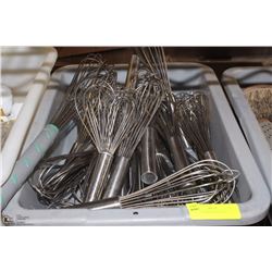 TOTE OF STAINLESS WHISKS