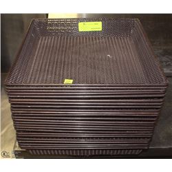 LOT OF 24 METAL MESH SQUARE BASKETS