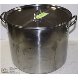 LARGE STAINLESS STEEL POT WITH LID