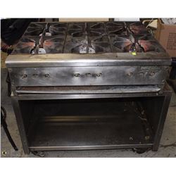 6 BURNER GAS COOKTOP ON STAND 36 X 30 X 36