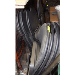 10 FOLDING PADDED BLACK CHAIRS