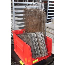 TOTE OF ASSORTED WIRE COOLING RACKS