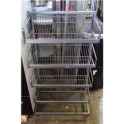 4 TIER ADJUSTABLE METAL DISPLAY SHELF