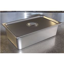 ME#14 S/S FOOD PAN FULL SIZE 6" DEEP W/ LID