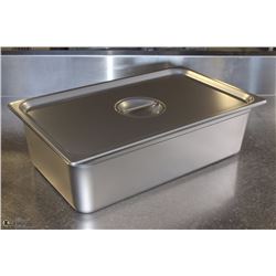 ME#14 S/S FOOD PAN FULL SIZE 6" DEEP W/ LID