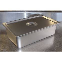 ME#14 S/S FOOD PAN FULL SIZE 6" DEEP W/ LID