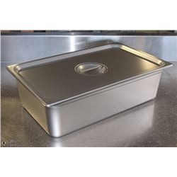 ME#14 S/S FOOD PAN FULL SIZE 6" DEEP W/ LID