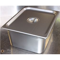 ME#13 S/S FOOD PAN HALF SIZE 6" DEEP W/ LID