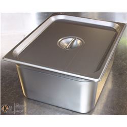 ME#13 S/S FOOD PAN HALF SIZE 6" DEEP W/ LID