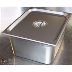 ME#13 S/S FOOD PAN HALF SIZE 6" DEEP W/ LID