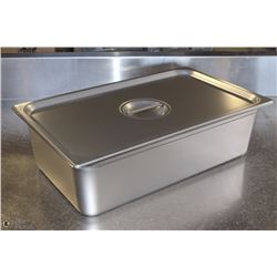 ME#13 S/S FOOD PAN HALF SIZE 6" DEEP W/ LID
