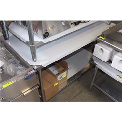 ME#18-30"X60" S/S WORK TOP TABLE WITH 4" BACK