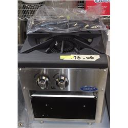 ME#6. MRE STOCK POT STOVE, GAS ONE 3 RING CAST