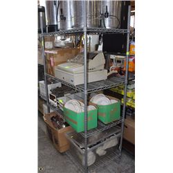 GREY METAL 3 TIER SHELF UNIT 41 X 75 X 24