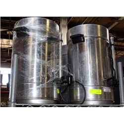 LOT OF 2 LARGE 100 CUP COFFEE URNS