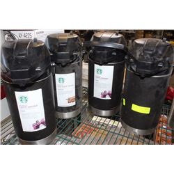 LOT OF 4 COFFEE DISPENSING CARAFES