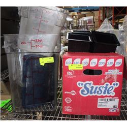 LOT OF ASSORTED PLASTIC INSERTS AND MORE