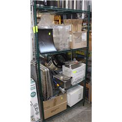GREEN METAL STORAGE SHELVING -4 SHELF 41 X 72 X 24