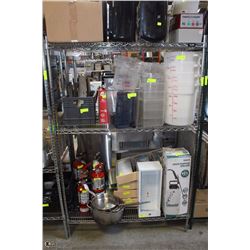 SILVER METAL 4 SHELF STORAGE 48 X 72 X 24