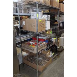 SILVER METAL 3 SHELF STORAGE 48 X 72 X 24