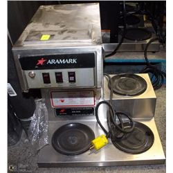 COMMERCIAL COFFEE POT WITH 2 SIDE WARMERS