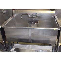 STAINLESS STEEL DOUBLE SINK WITH FAUCET