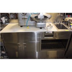STAINLESS CUTTING / PREP TABLE WITH SINK & FAUCET