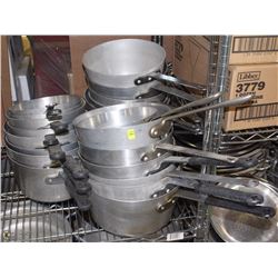 LARGE LOT OF COMMERCIAL POTS OF VARIOUS SIZES