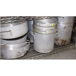 SHELF OF COMMERCIAL LARGE POTS