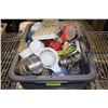 Image 1 : BIN  OF ASSORTED KITCHEN ACCESSORIES, INCLUDES