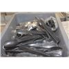 Image 1 : DISH PAN FILLED WITH PLASTIC TONGS